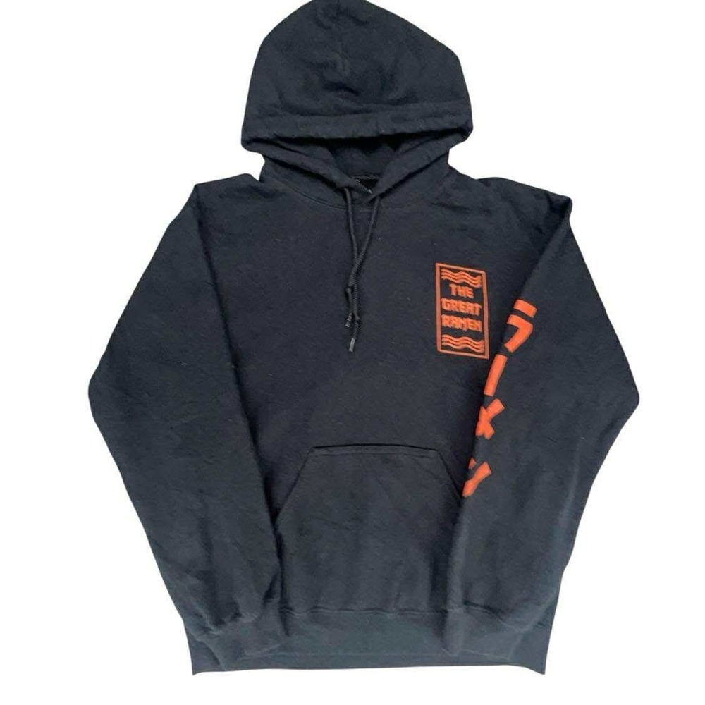 Threadless‎ The Great Ramen Hoodie Sweatshirt Pullover Asian Japanese Graphic SM